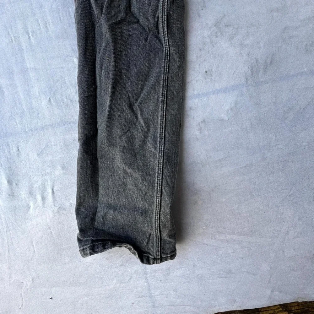 Volcom Vorta Slim Straight Jeans Men's 30 Gray Denim Zip Fly Streetwear Classic